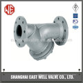 Double flanged end strainer